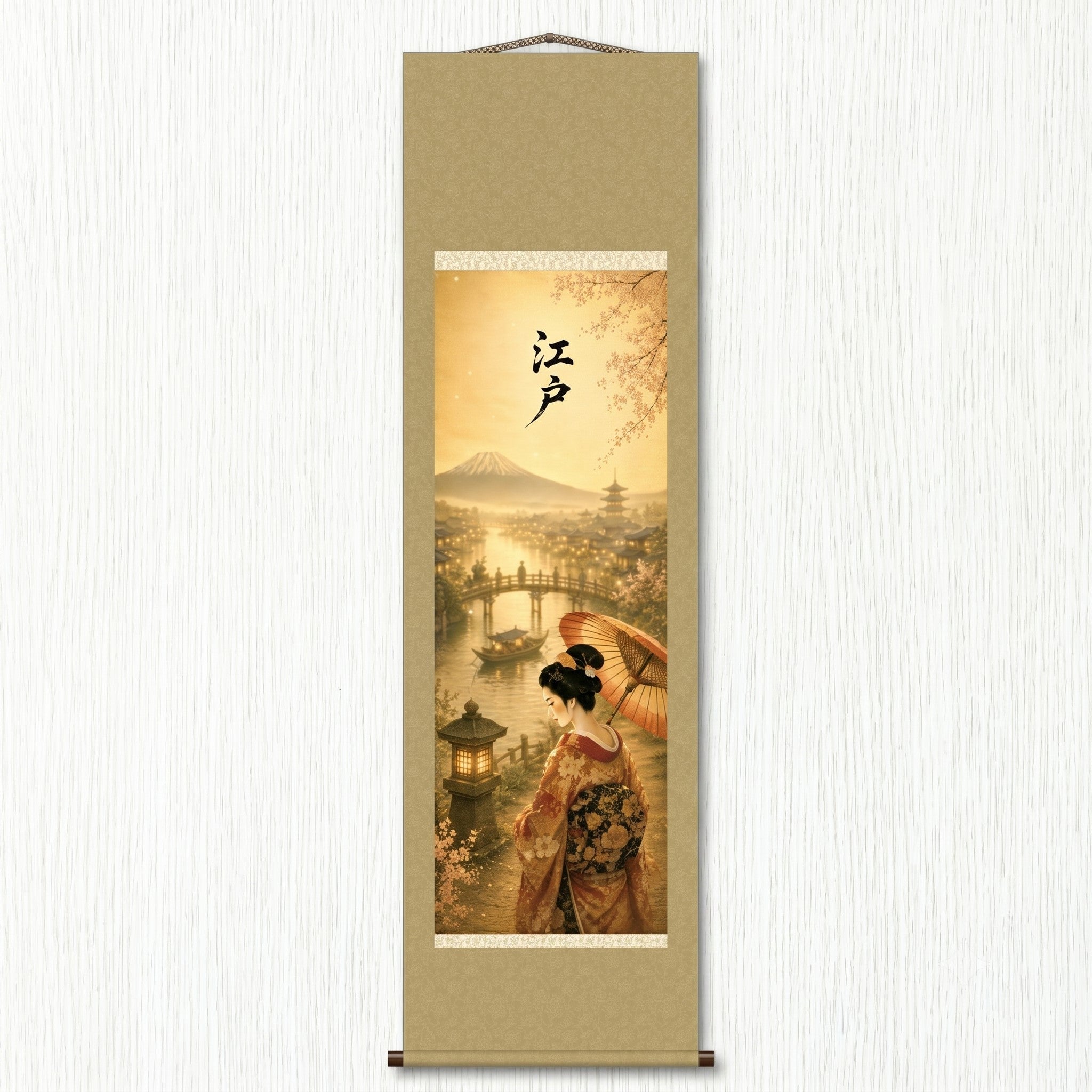 Japanese Edo Kakemono Wall Scroll – Timeless Beauty of Old Japan